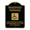 Signmission Reserved Parking Unauthorized Parking Is Punishable by A Fine Up to $200, A-DES-BG-1824-23003 A-DES-BG-1824-23003 - alternate 1